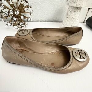 Tory Burch Taupe Slip On Women’s Flats Sz 8